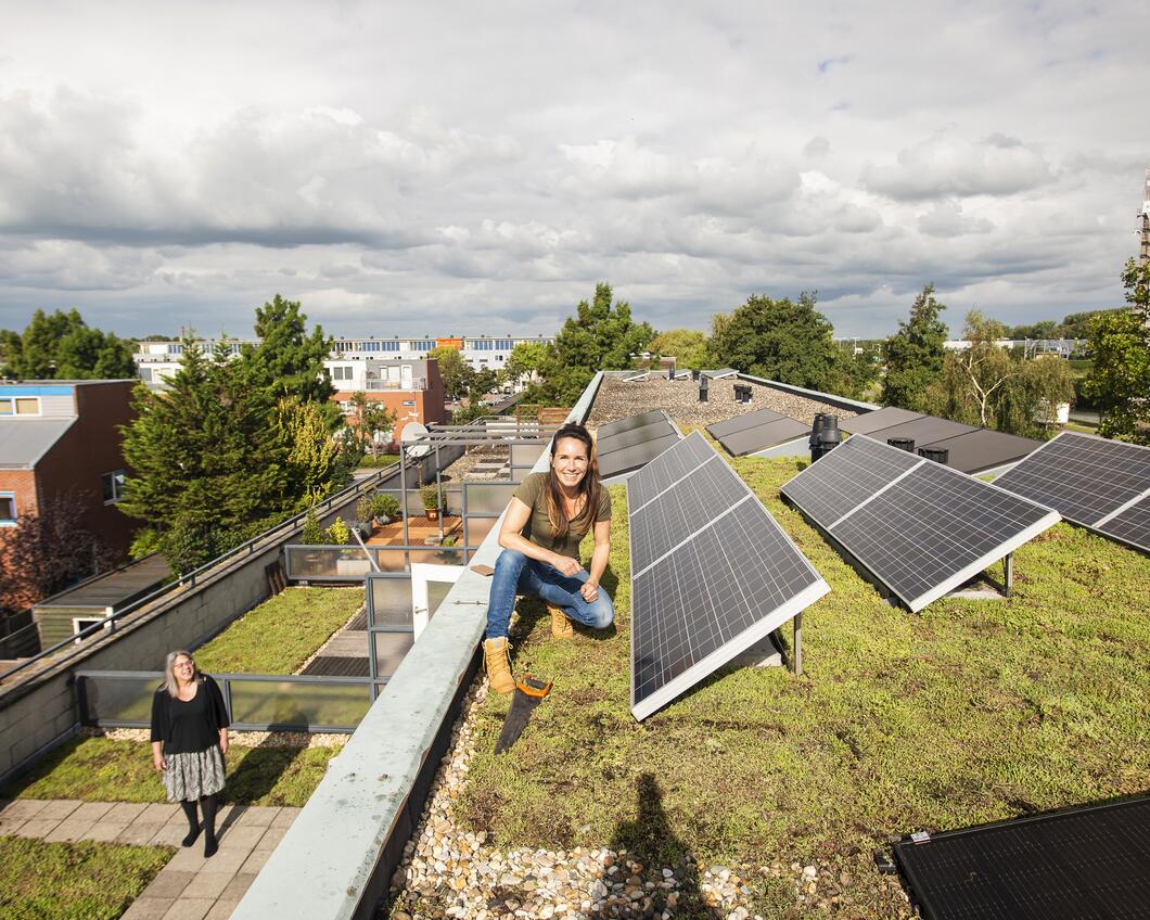 Huis met zonnepanelen