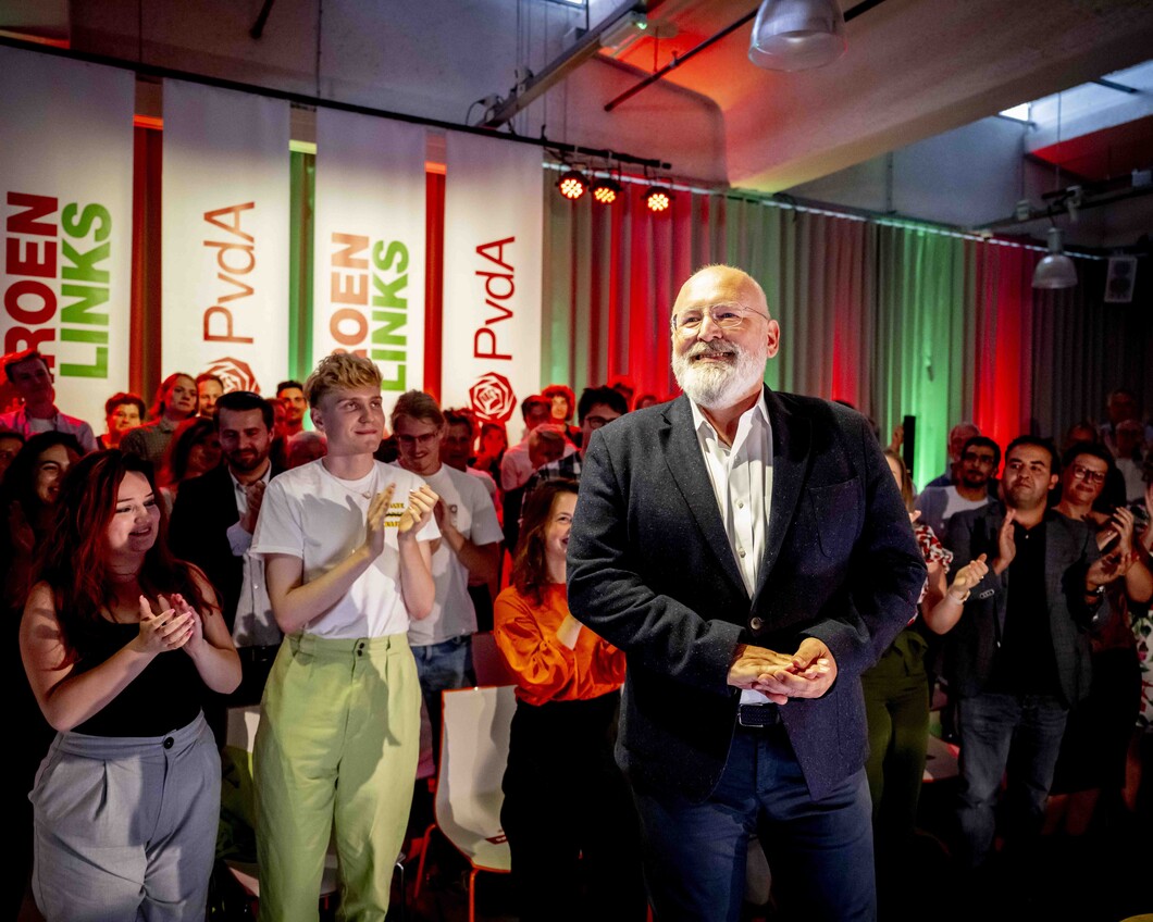 Frans Timmermans tijdens de presentatie op 22 augustus in de Caballero Fabriek